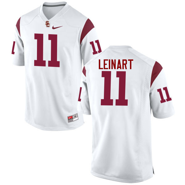 Men #11 Matt Leinart USC Trojans College Football Jerseys-White
